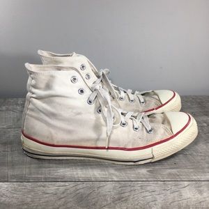 Vtg CONVERSE Chucks All Star Tan Canvas High Top Men's Shoes Sneakers Kicks 11